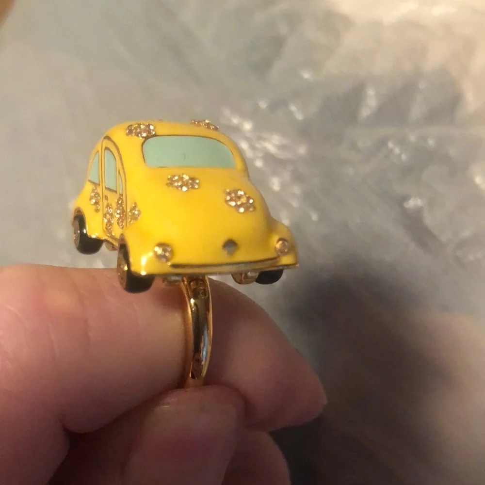 New Kate Spade ♠️ Yellow Taxi 🚕 Car Ring size 6 - Picture 5 of 17